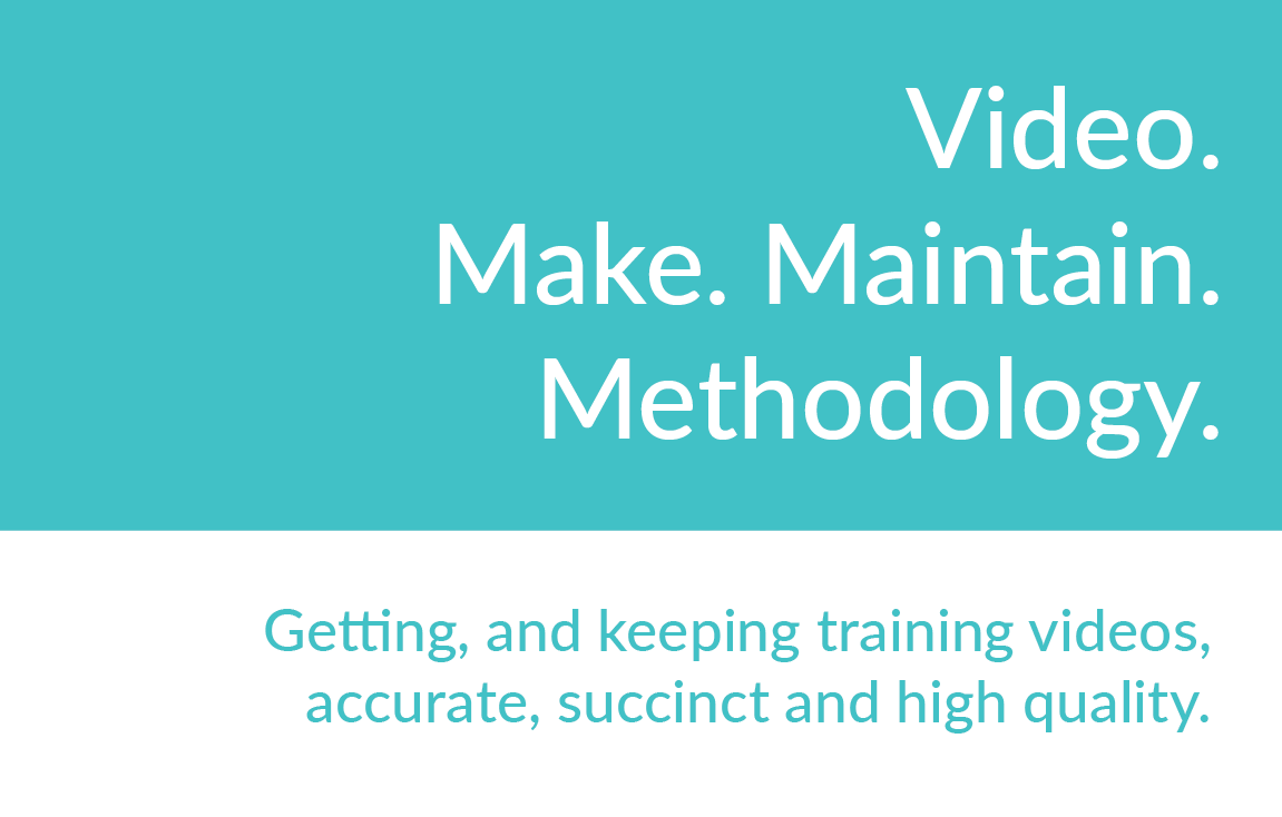 Video. Make. Maintain. Methodology. Image