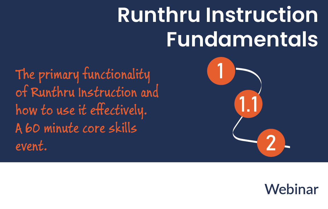 Runthru Instruction Fundamentals Video