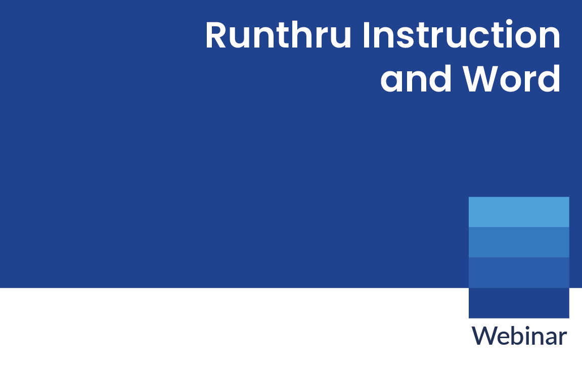 Runthru Instruction Word Integration